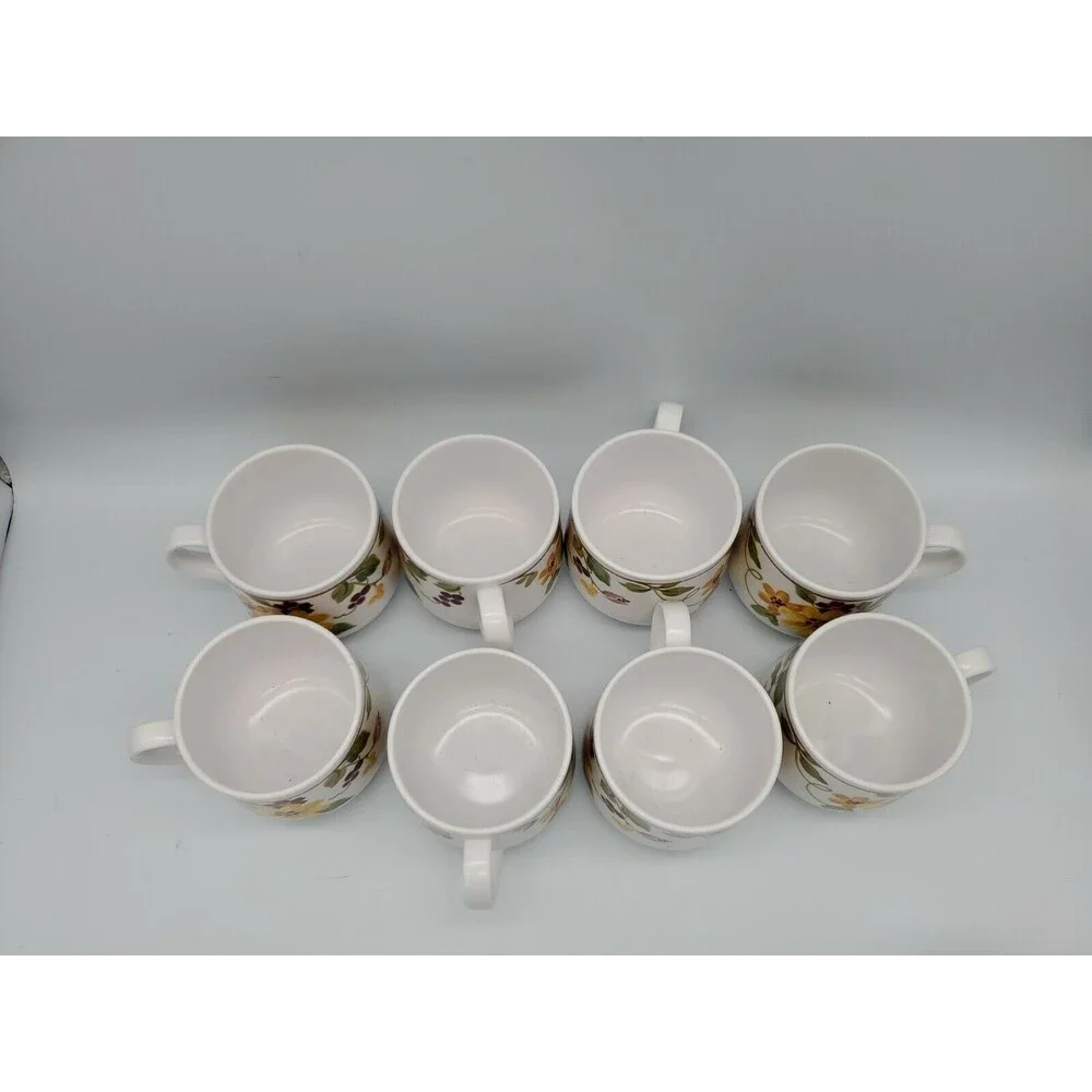 Berredin Noritake Progression China  Japan Coffee Set 8 Cups, Cream & Sugar NICE